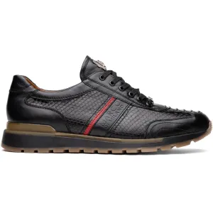 Marco Di Milano Brescia Black Python & Calfskin Sneakers