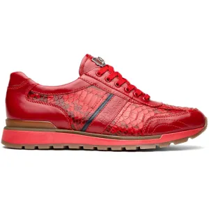 Marco Di Milano Brescia Red Python & Calfskin Sneakers