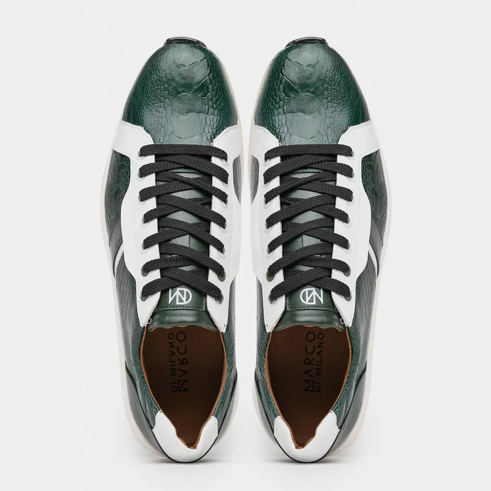 Marco Di Milano Lyon Ostrich Leg & Calfskin Sneakers