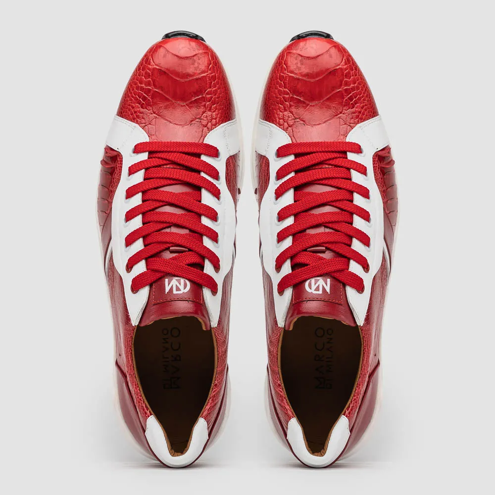 Marco Di Milano Lyon Ostrich Leg & Calfskin Sneakers
