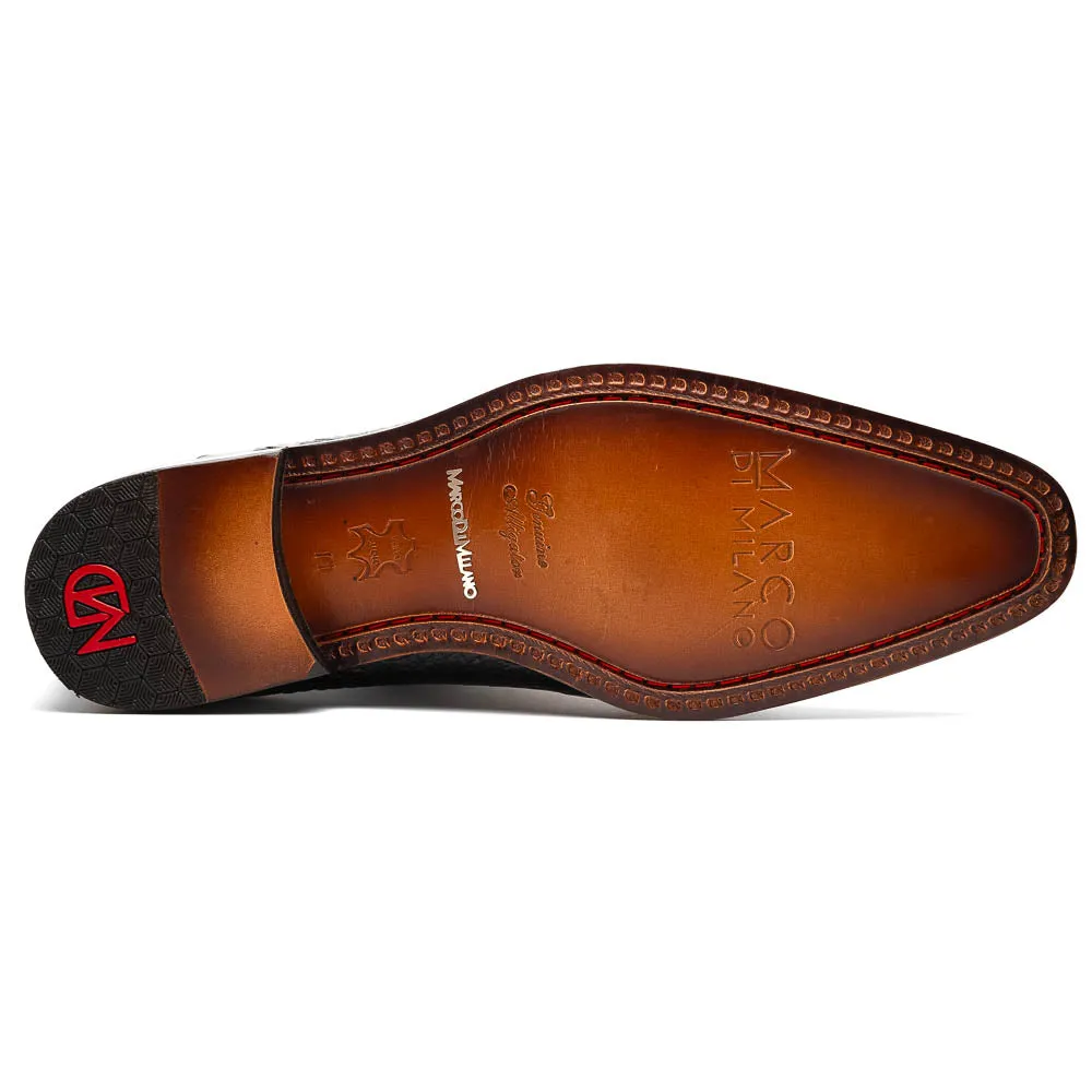 Marco Di Milano Matteo Black Alligator Penny Loafer