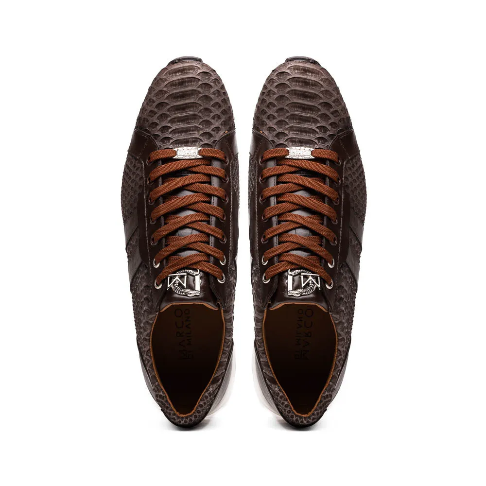 Marco Di Milano Verona Brown Python & Calfskin Sneakers