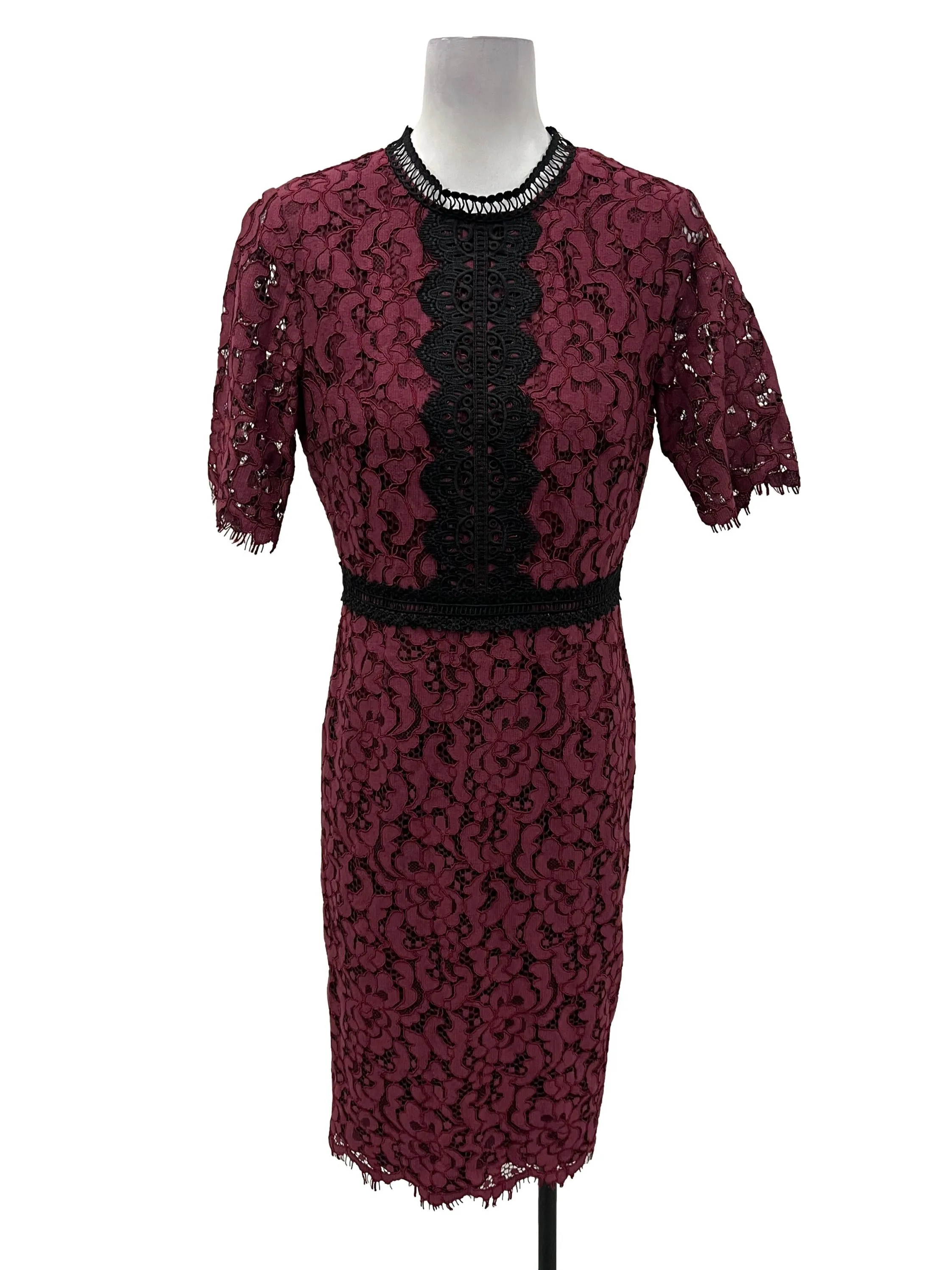 Maroon Laced Dress