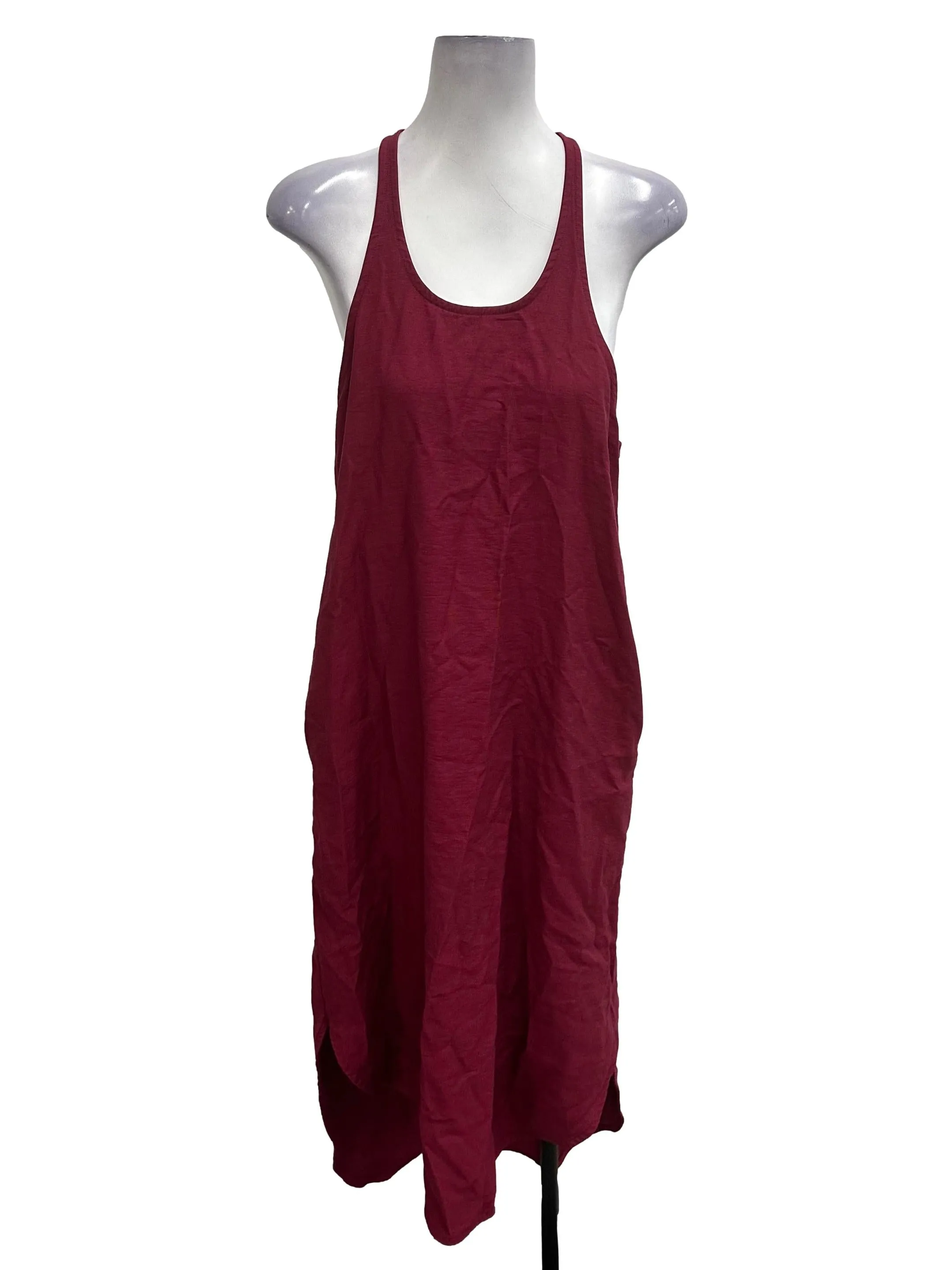 Maroon Racer Maxi Dress