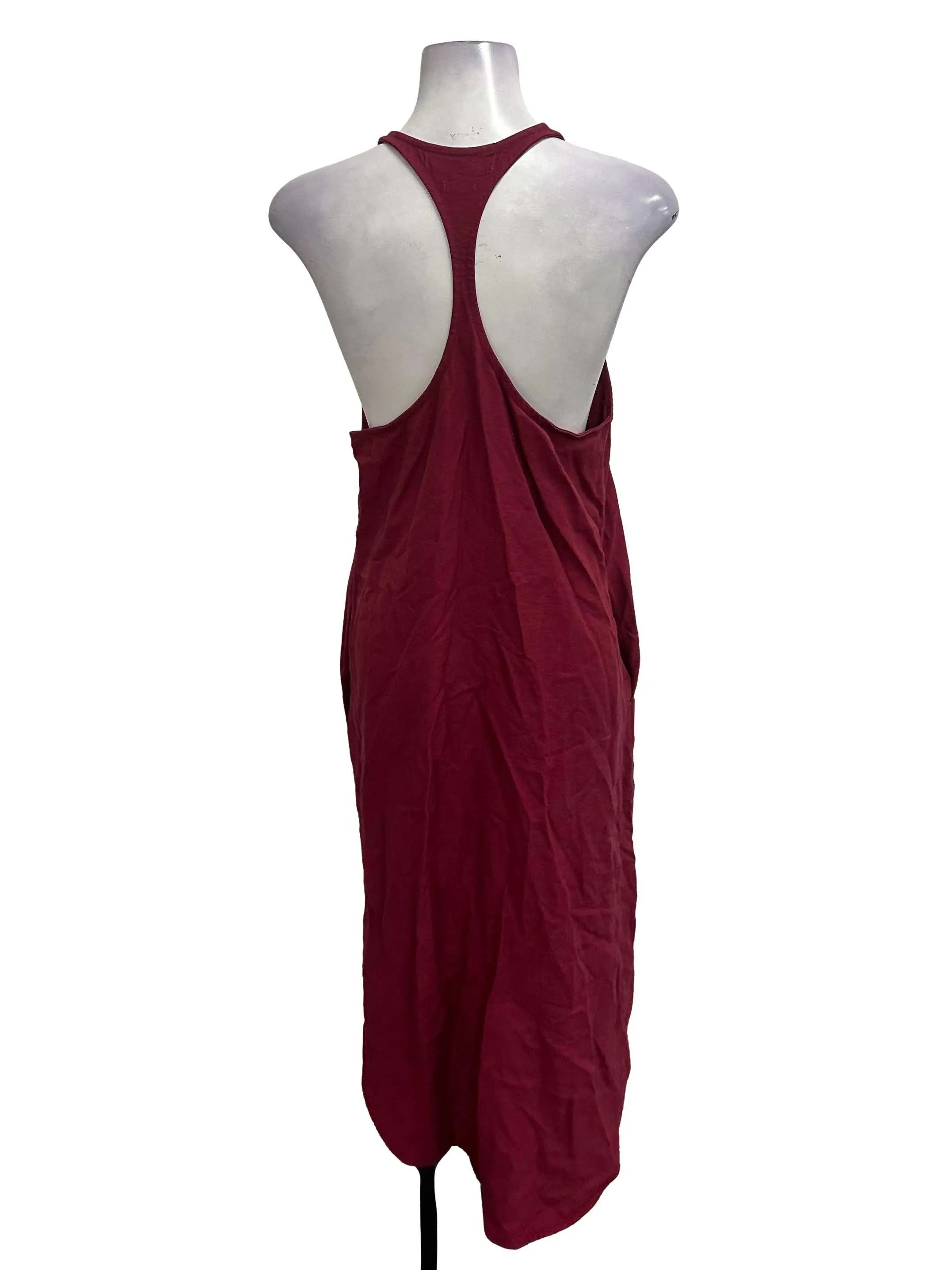 Maroon Racer Maxi Dress
