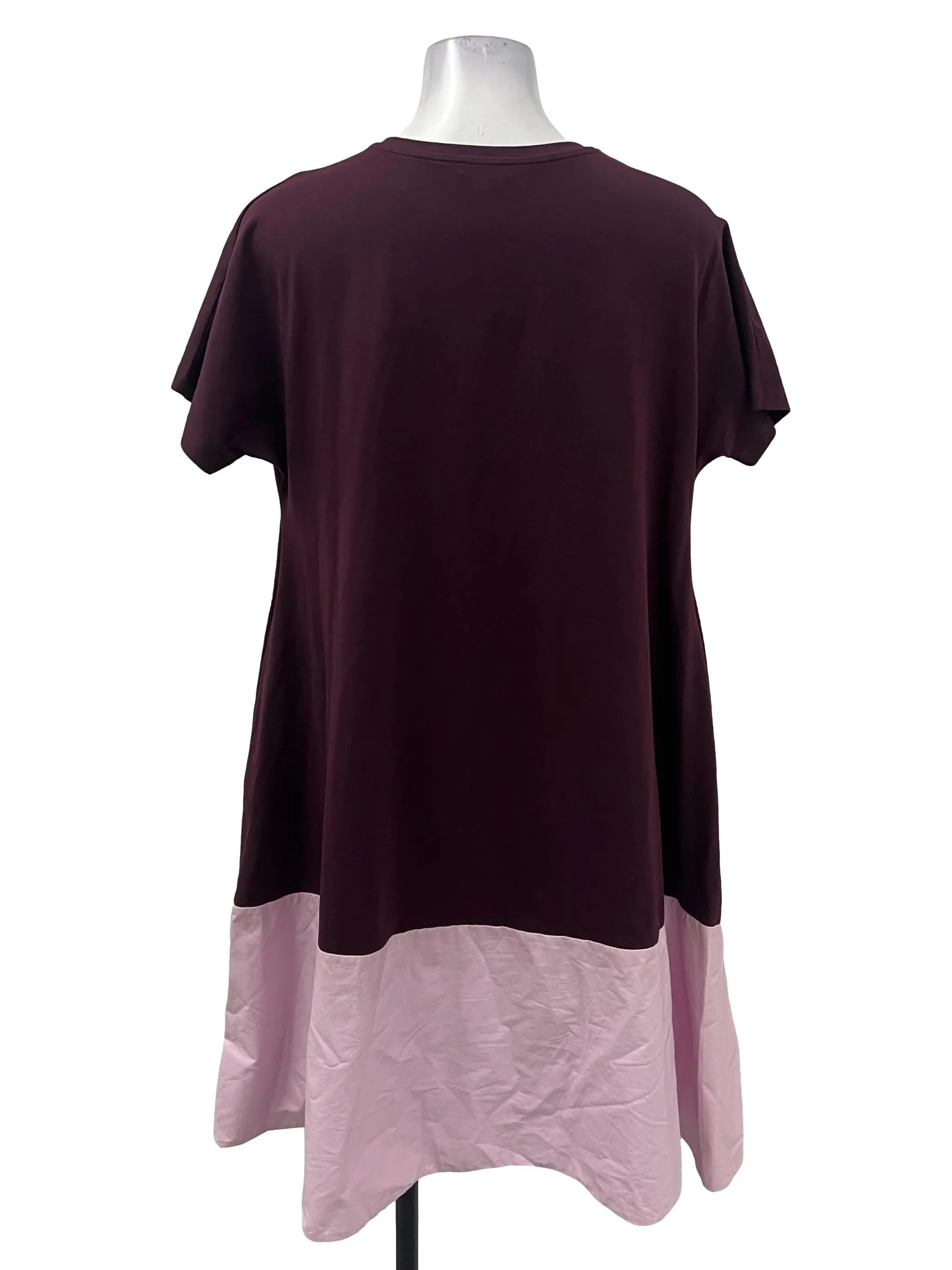 Maroon Two Tone Dress