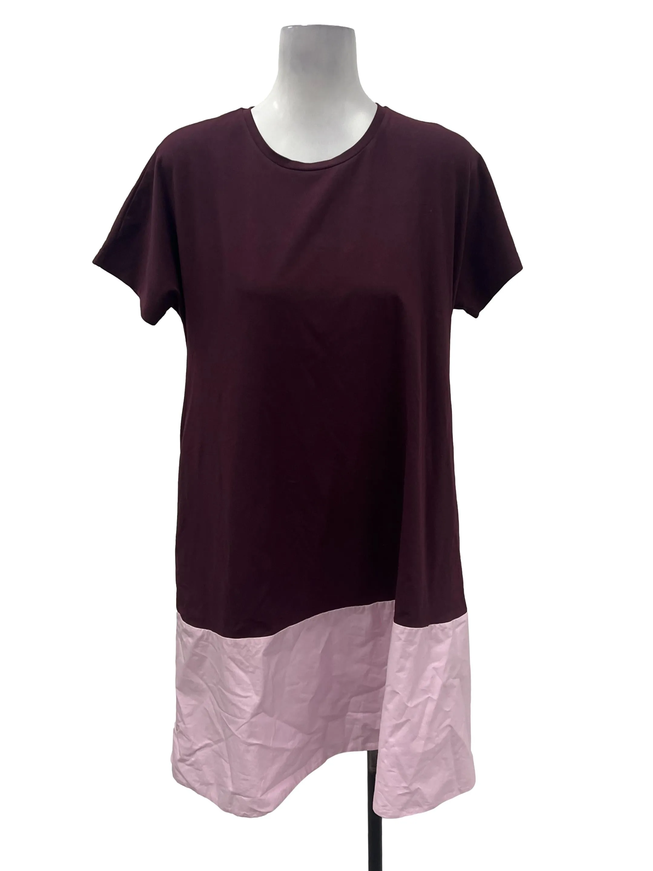 Maroon Two Tone Dress