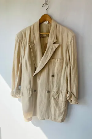 Matsuda Oversized Yellow Linen Blazer