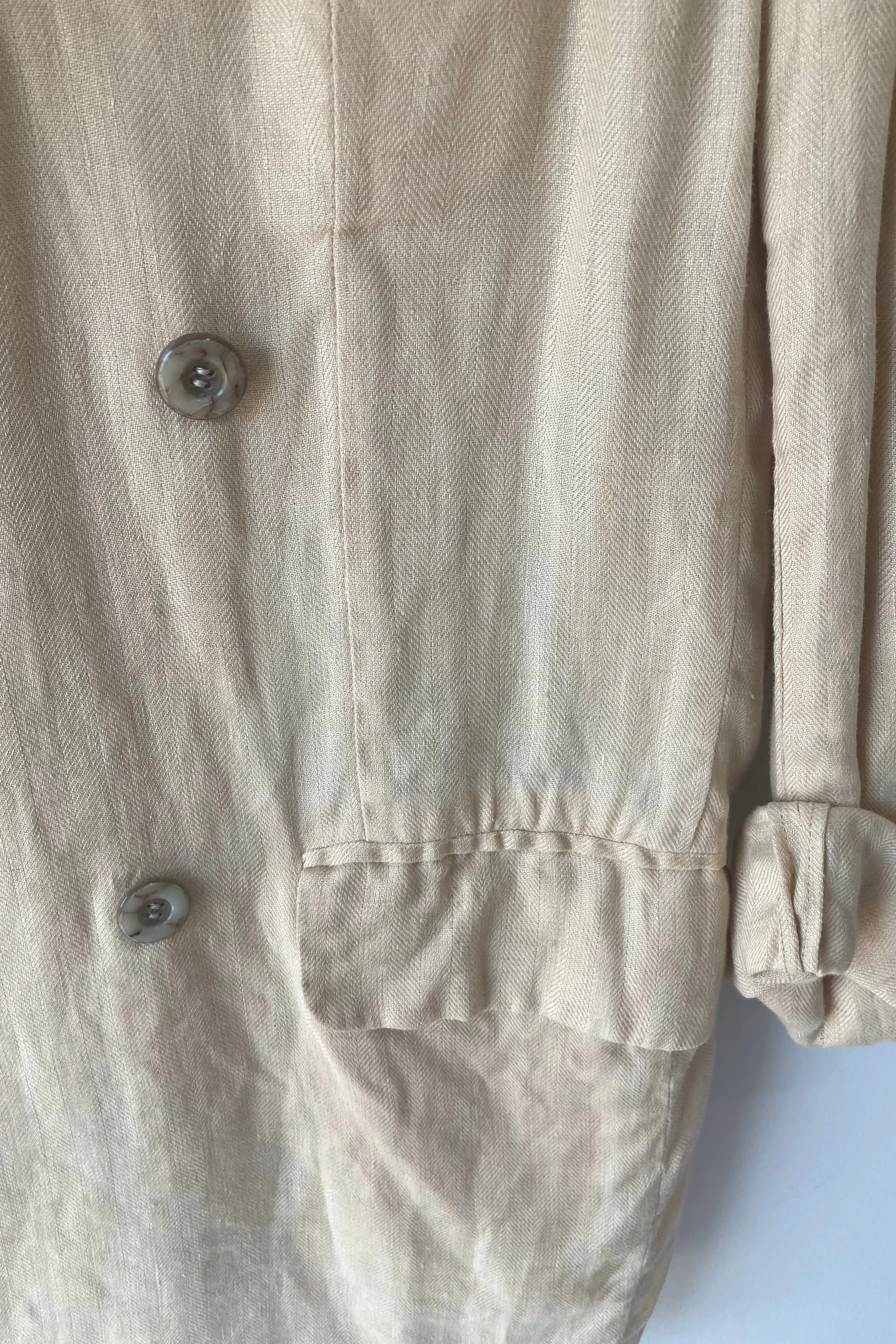 Matsuda Oversized Yellow Linen Blazer