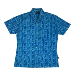Maui and Sons Polo Button Down Short Sleeves - Blue BLU