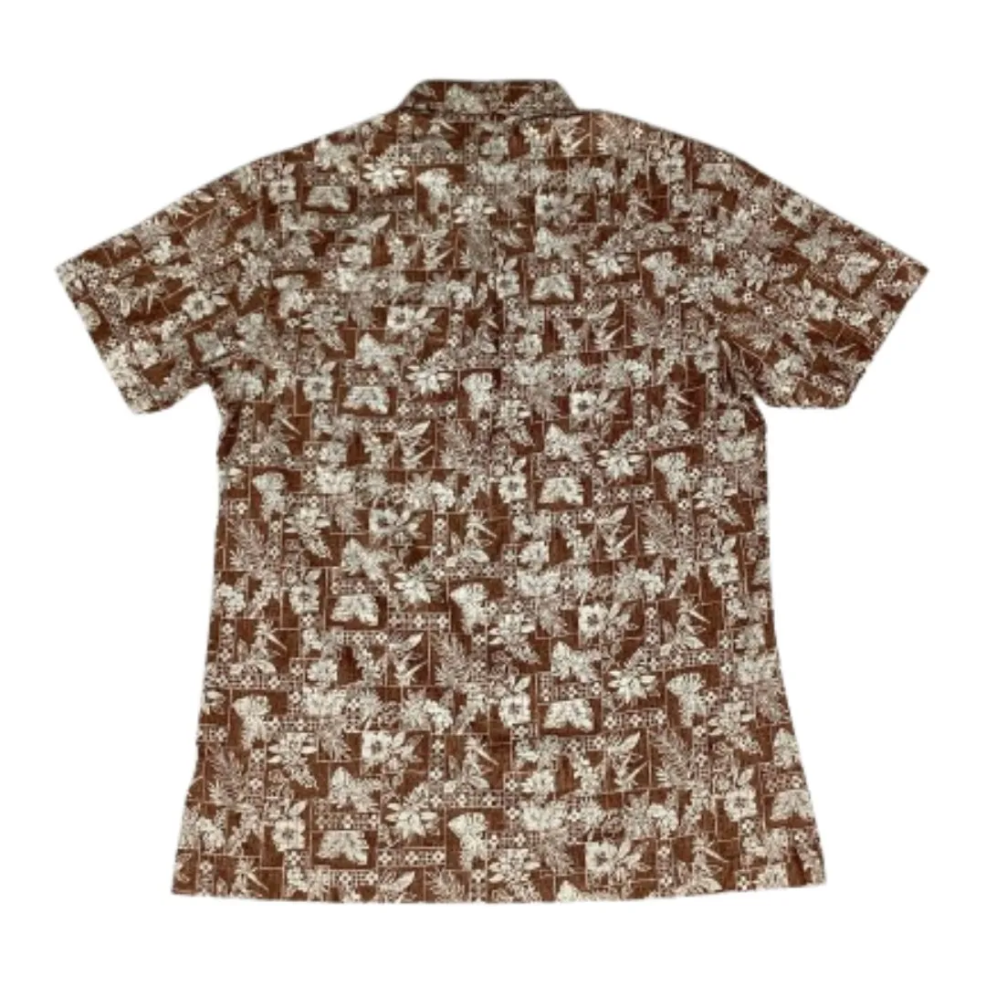 MAUI AND SONS POLO BUTTON DOWN SHORT SLEEVES - BROWN
