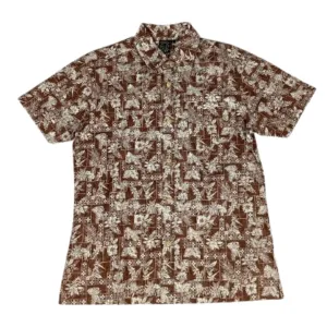 MAUI AND SONS POLO BUTTON DOWN SHORT SLEEVES - BROWN