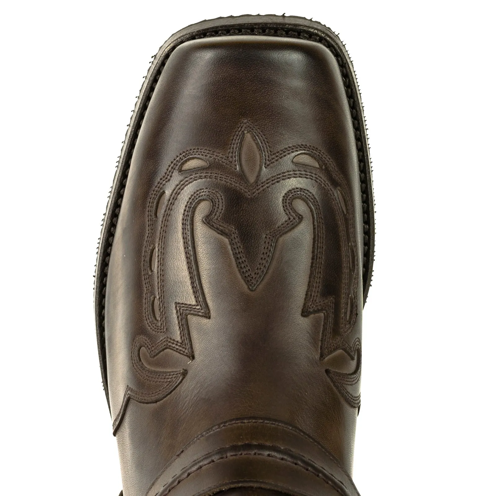 Men's Biker Motard Boots 2471 Handmade Brown Leather