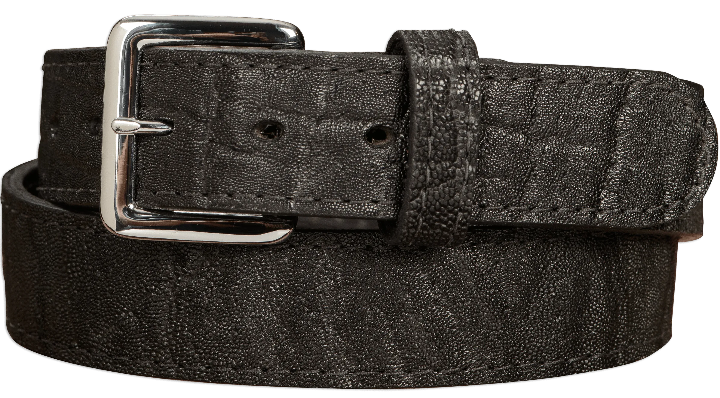 Men's Black Elephant Leather Belt