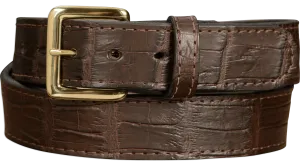 Men's Brown American Alligator Leather Belt