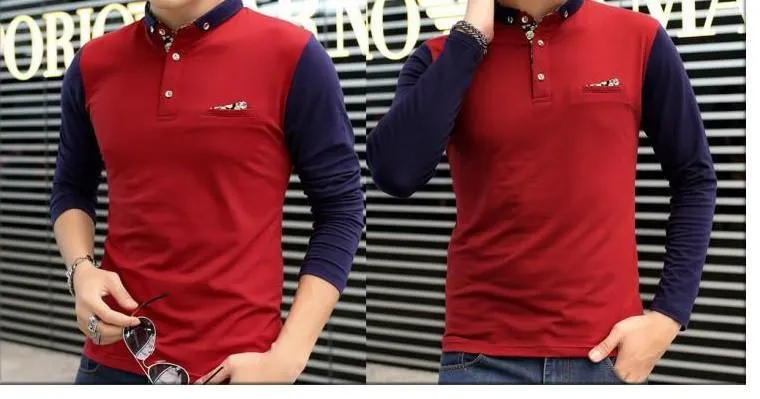 Men's Button Down Collar Polo