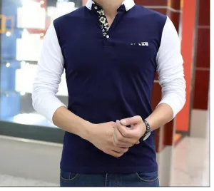 Men's Button Down Collar Polo
