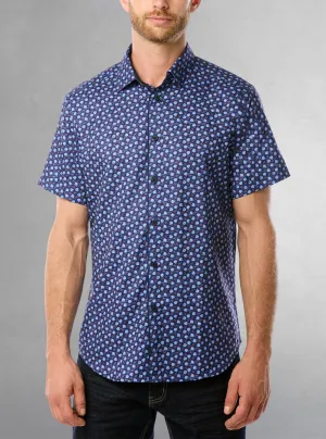 Men's casual short sleeve stretch shirt