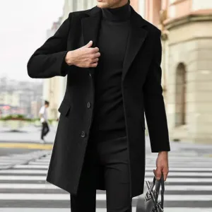Men's Classic Vintage Long Trench Jacket