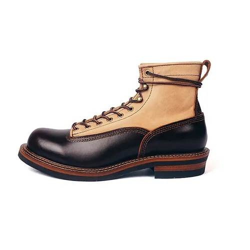 Men's color matching shoes high-end wings quality motorcycle men's boots singer knight punk shoes men