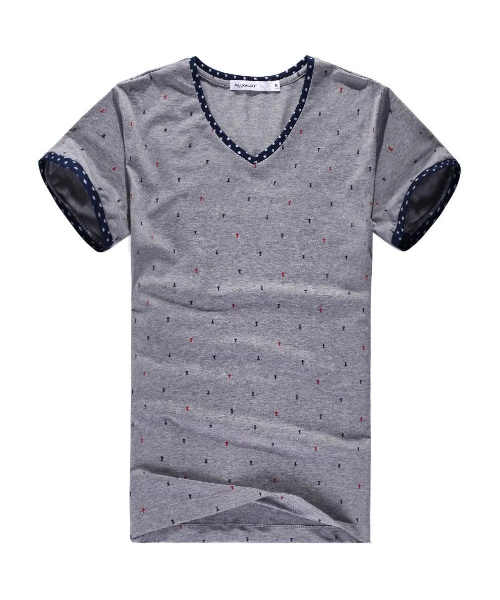 Men's Color Point Top V-Neck T-Shirt