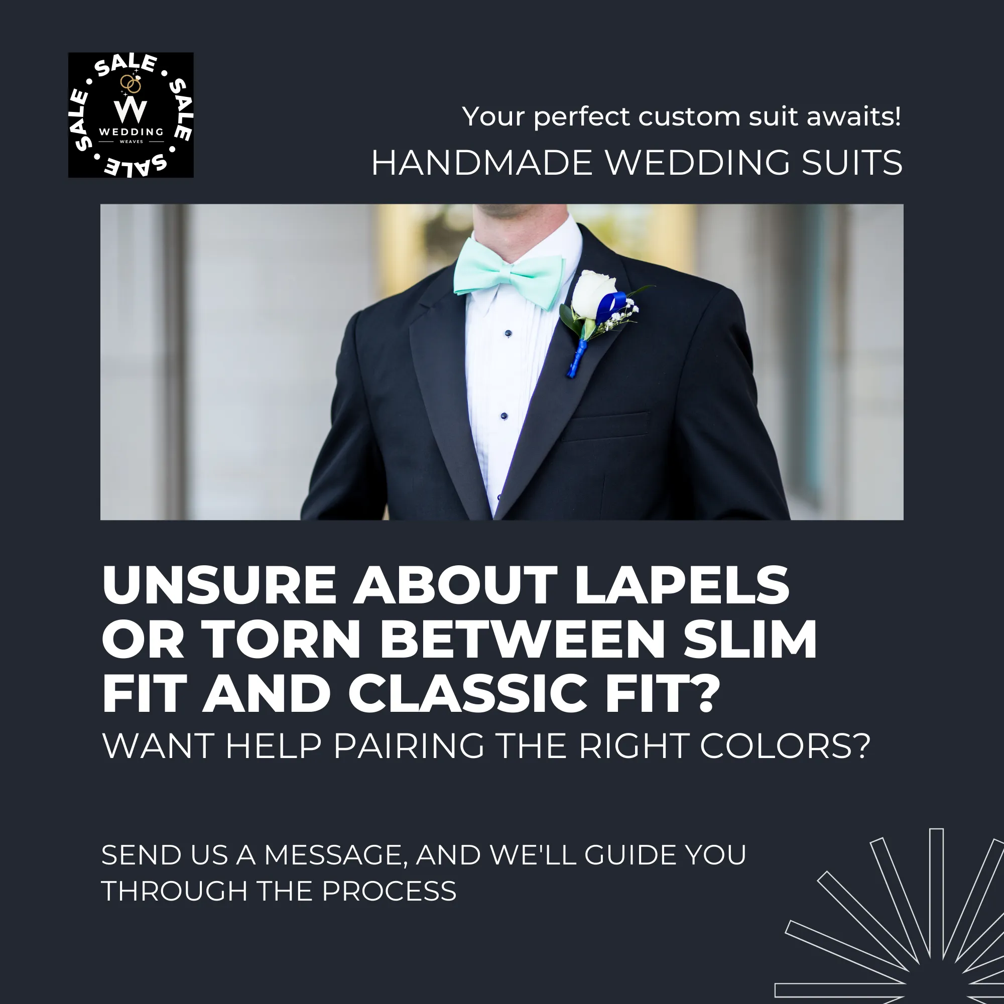 Men's Custom Black Three-Piece Suit - Bespoke Wedding Attire, Stylish Tailored Suits for Men
