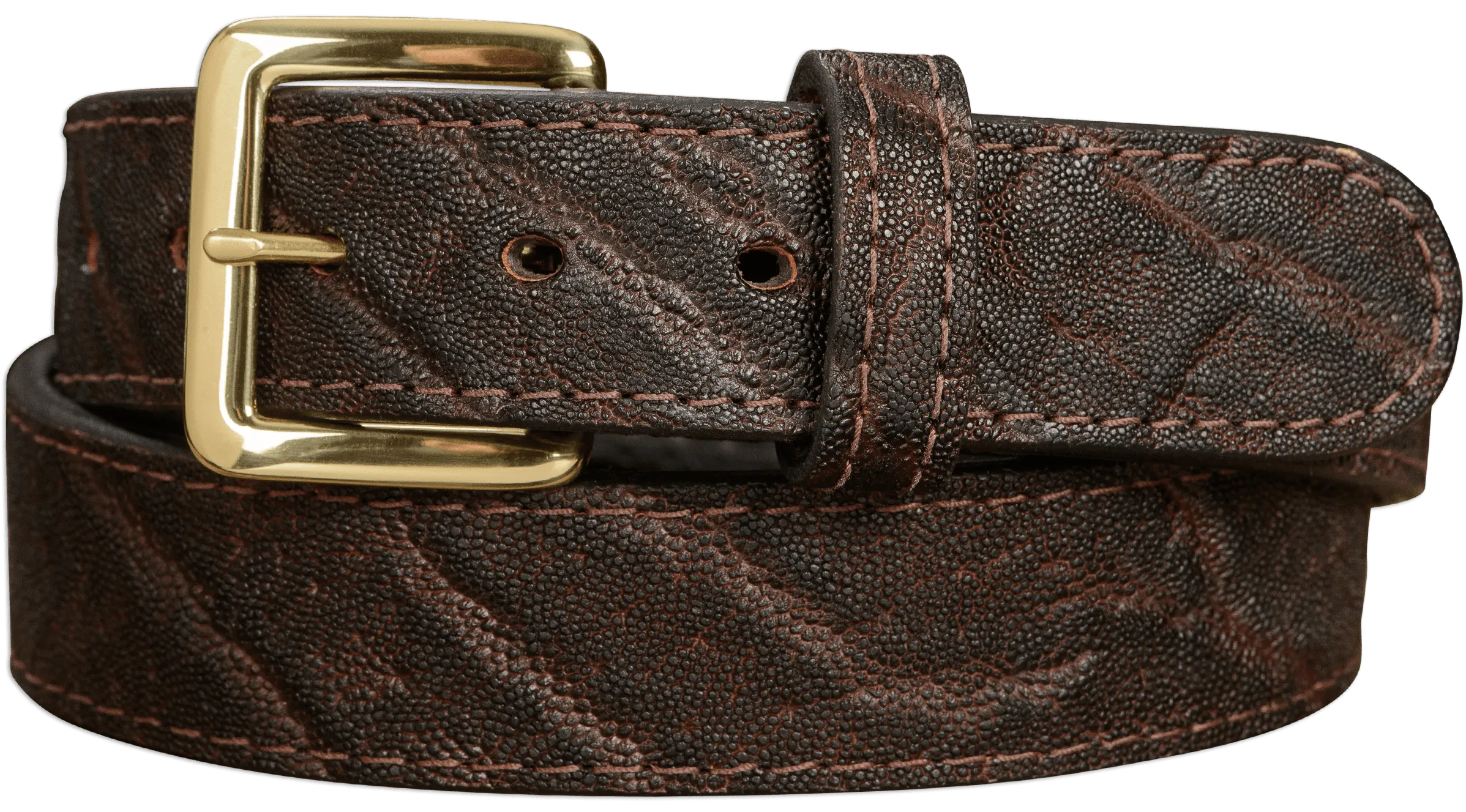 Men's Dark Brown Elephant Leather Belt