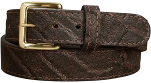 Men's Dark Brown Elephant Leather Belt