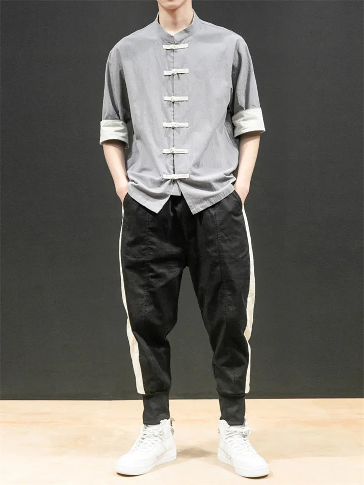 Men's Fashion Streetwear Summer Linen Sets