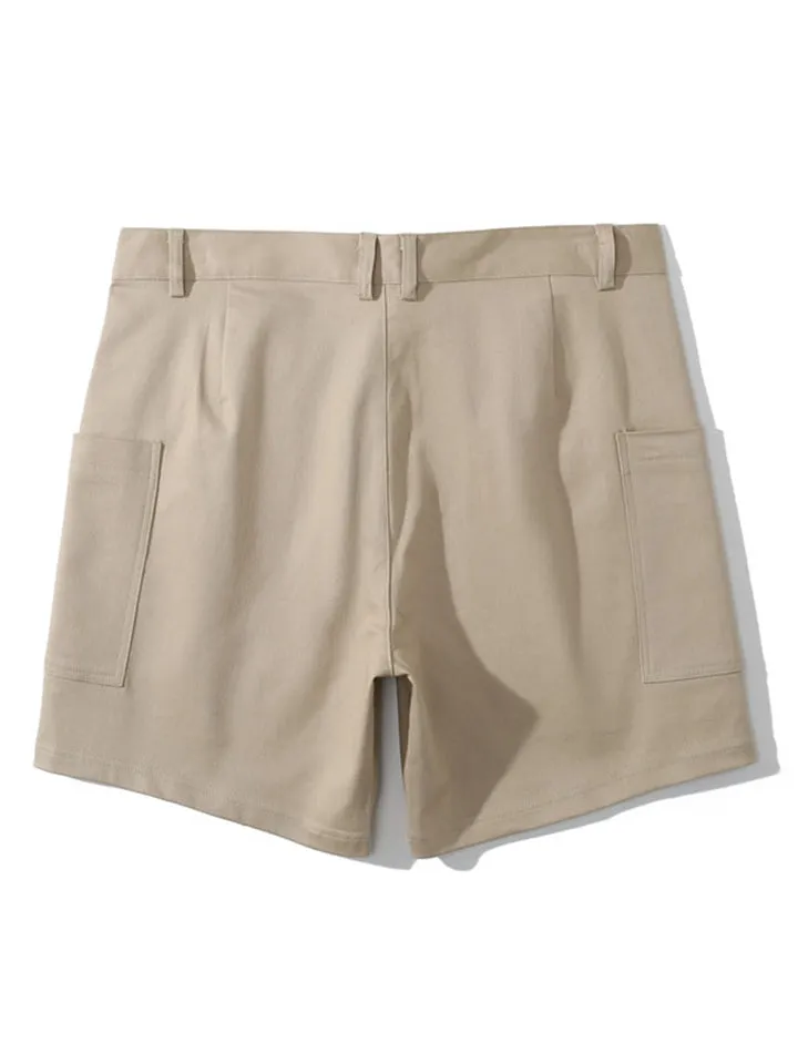 Men's Fashion Summer Button Pockets Stretchy Cargo Shorts