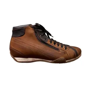 Men's GrandPrix High-Top Sneaker in Cognac (Medium and Dark Browns)
