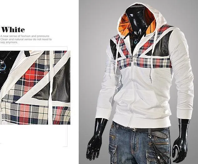 Men's High Collar Hoodie with a Flair