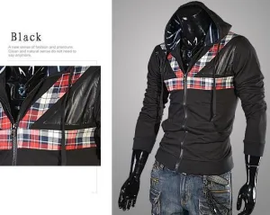 Men's High Collar Hoodie with a Flair