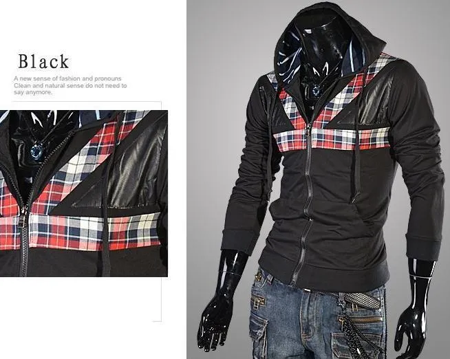 Men's High Collar Hoodie with a Flair