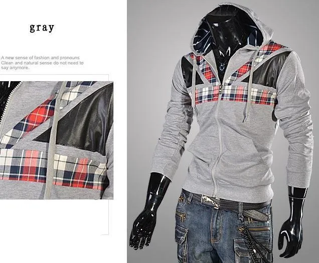 Men's High Collar Hoodie with a Flair