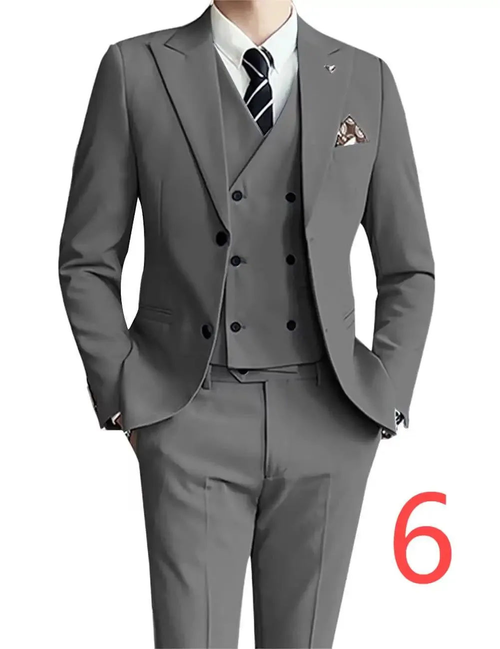 Men's Jacquard Suit Jacket with Multi-Color Paisley Patterns