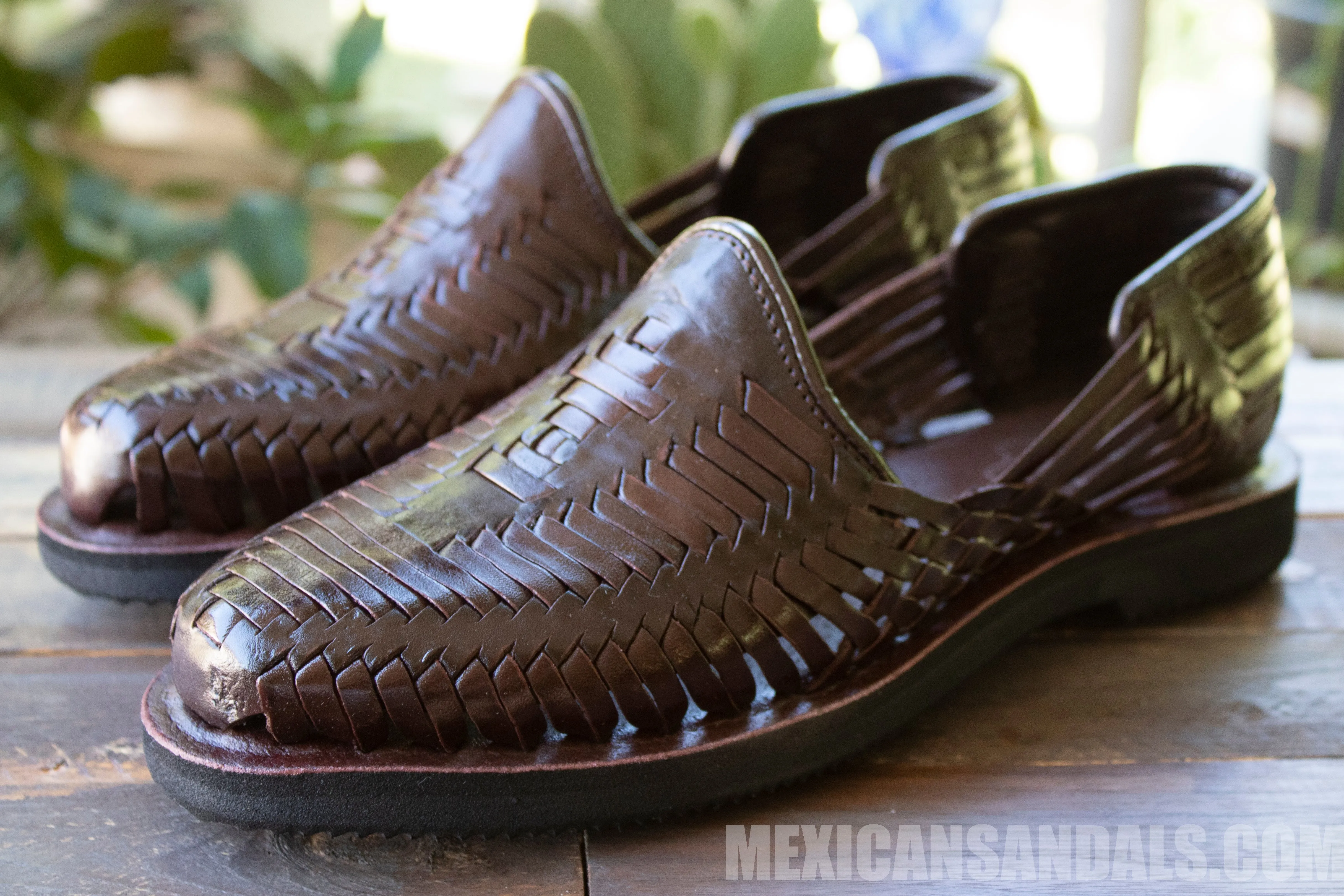 MENS LEATHER MOCASSIN MEXICAN SHOE SANDALS