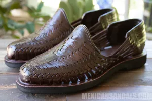 MENS LEATHER MOCASSIN MEXICAN SHOE SANDALS