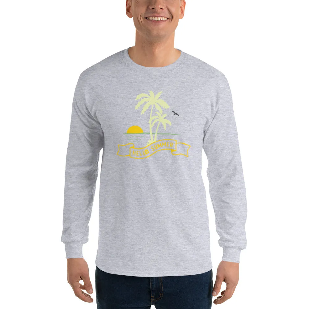 Men's Long Sleeve T-Shirt - Hello Summer