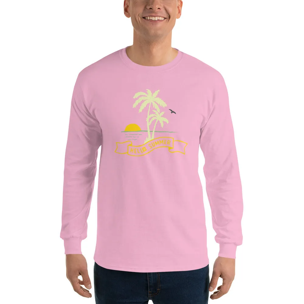 Men's Long Sleeve T-Shirt - Hello Summer