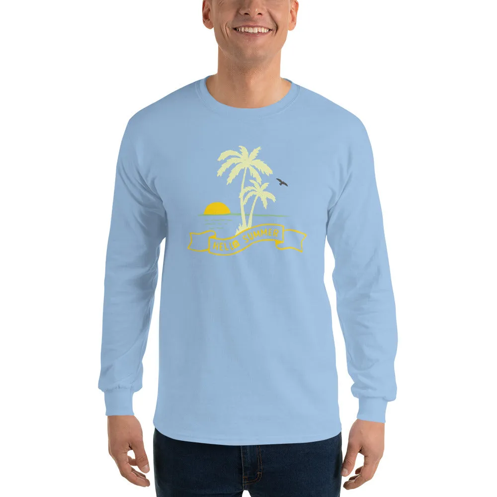 Men's Long Sleeve T-Shirt - Hello Summer