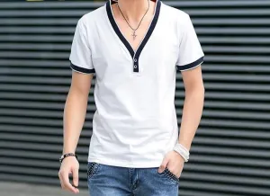 Men's Low Cut V-Neck T-Shirt