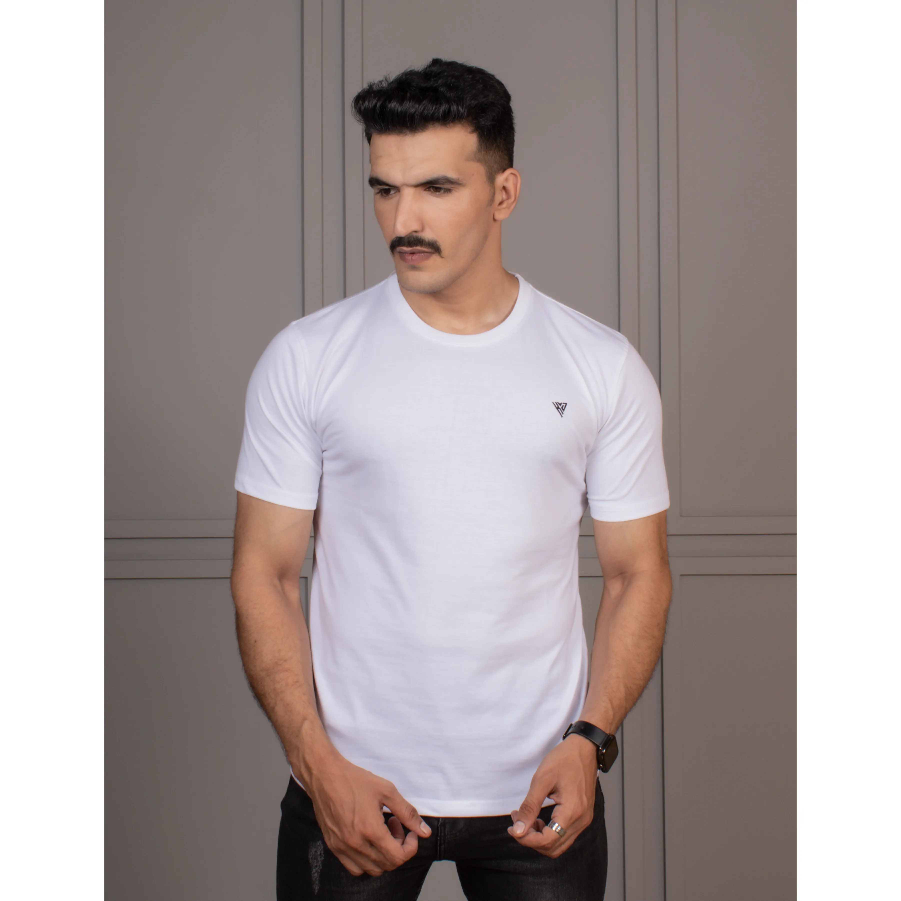 Men's Popcorn Half Sleeve Round Neck T-Shirt