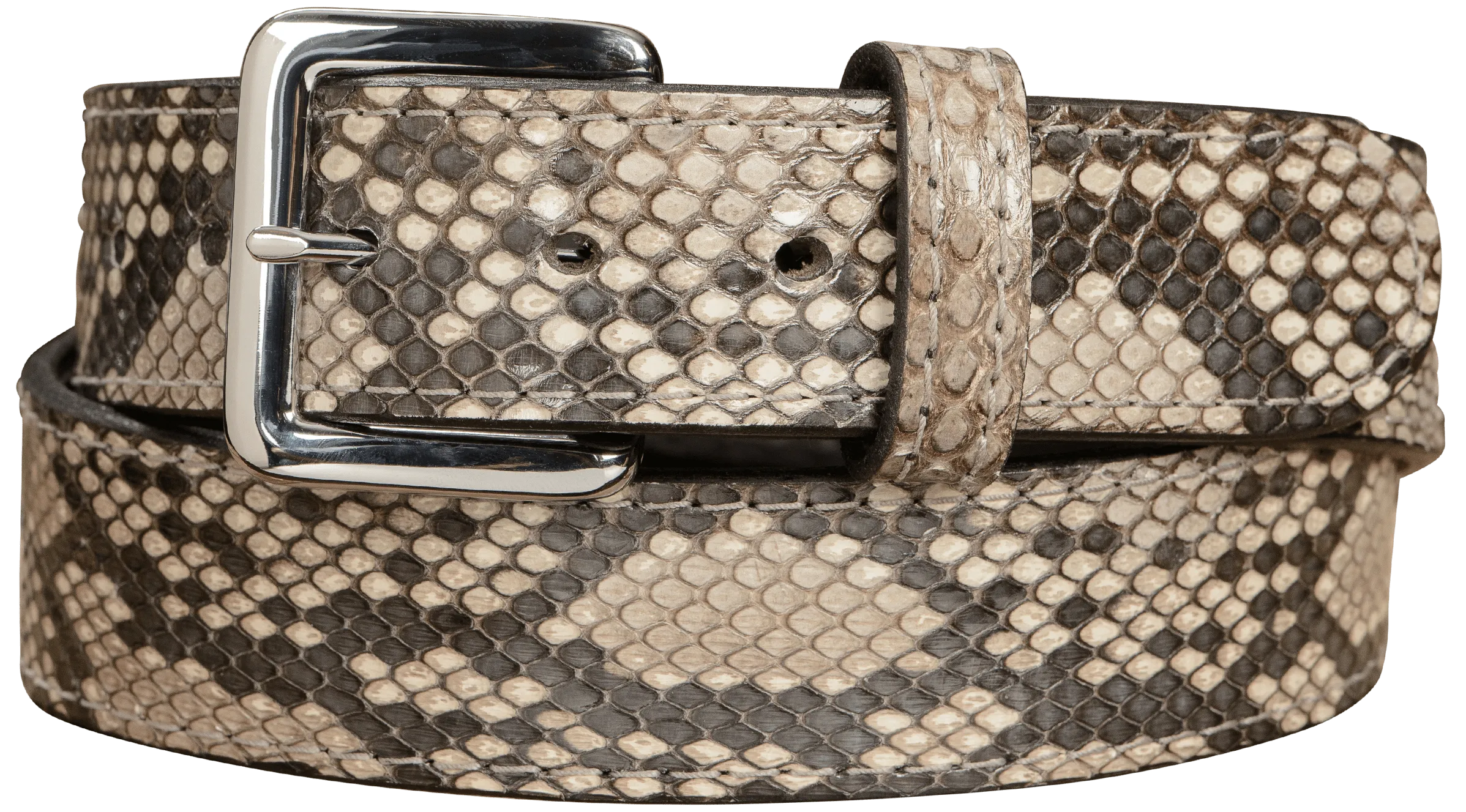 Men's Python Snakeskin Leather Belt