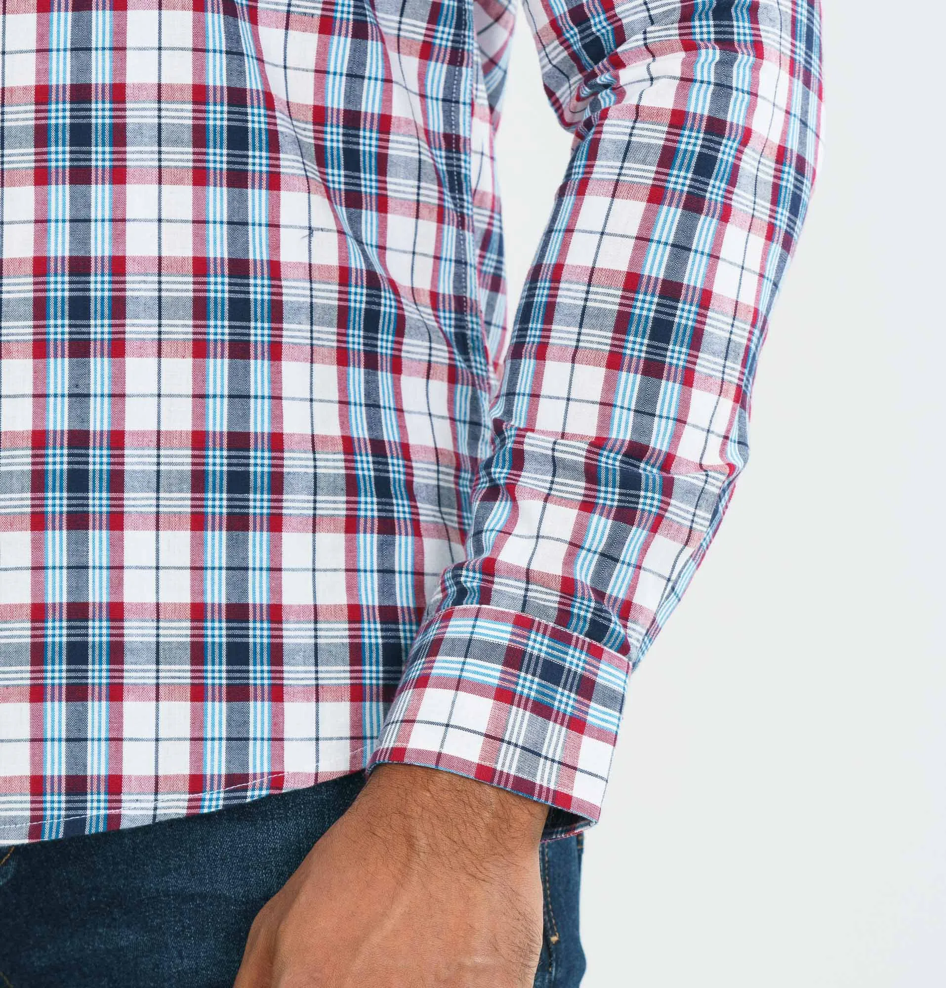 Mens Red Check Shirt