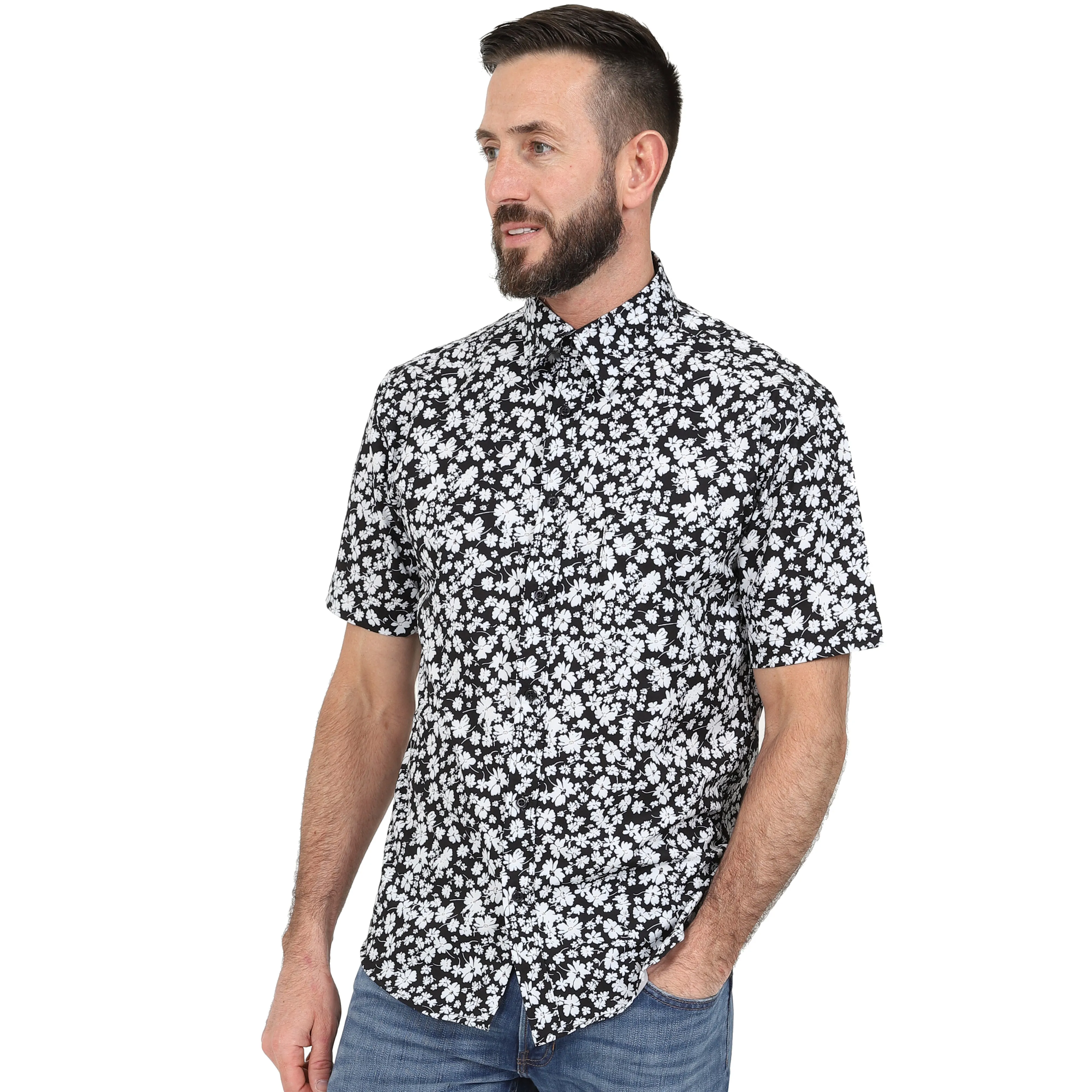 Men's Short Sleeve Hawaiian Shirt - Campervan