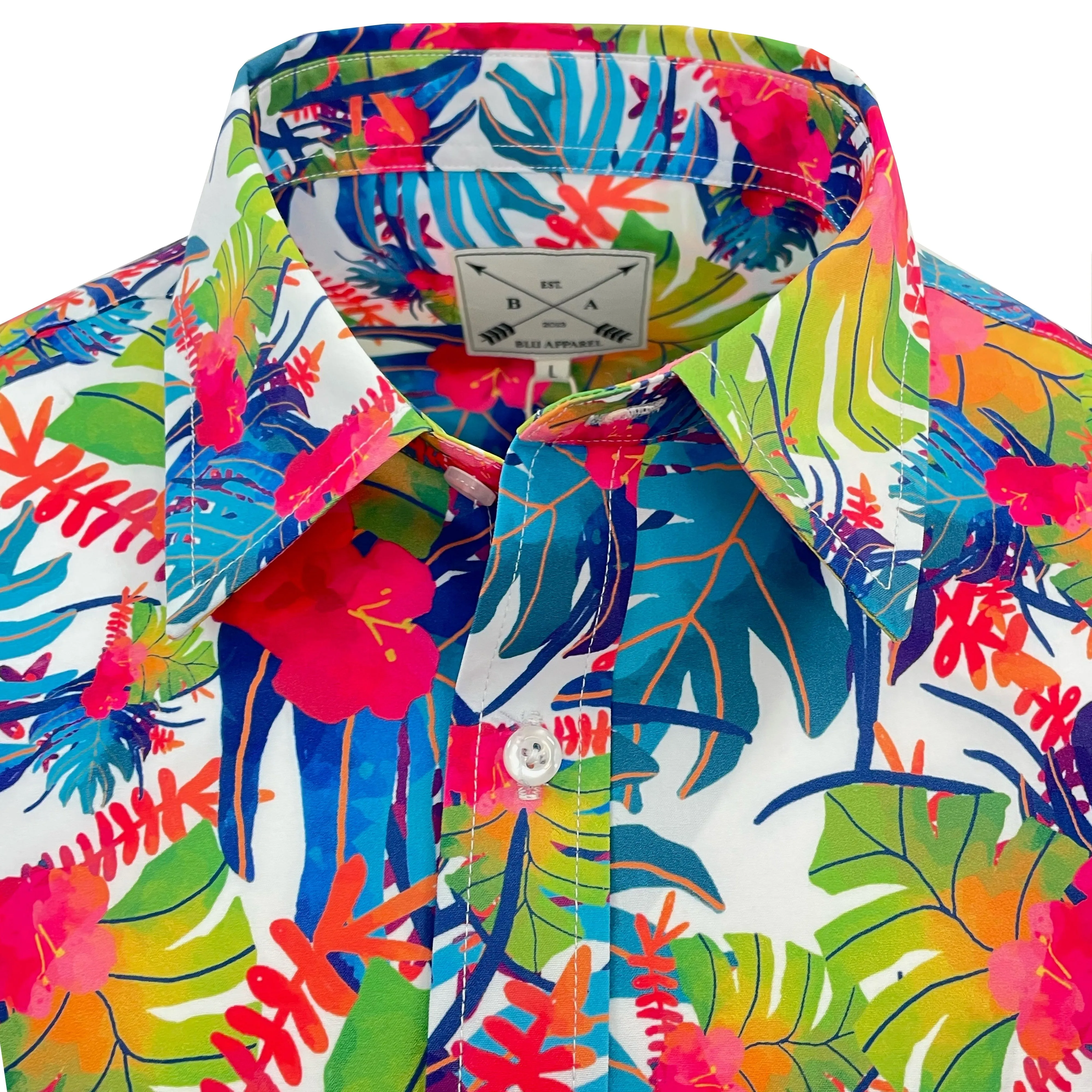 Men's Short Sleeve Hawaiian Shirt - Campervan
