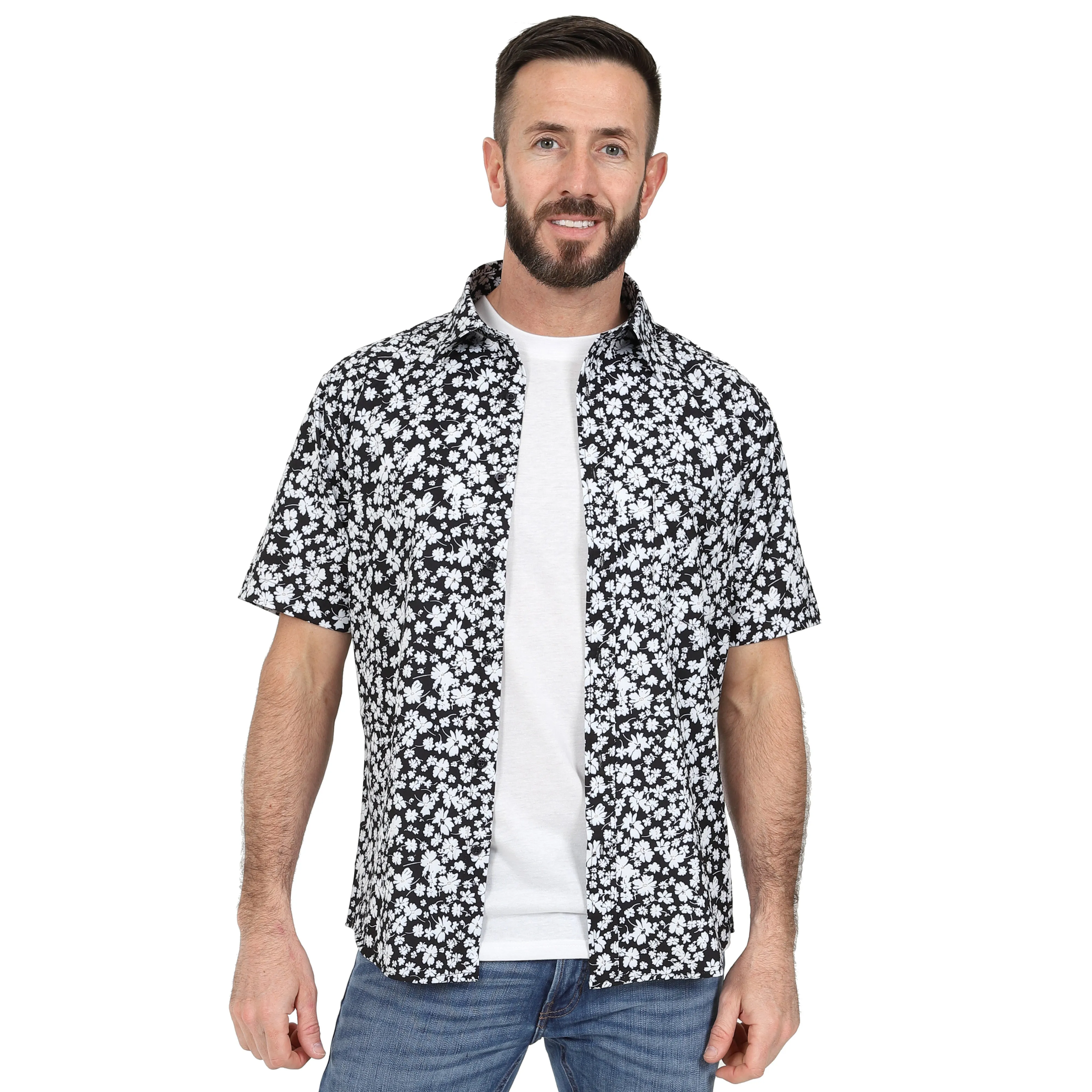 Men's Short Sleeve Hawaiian Shirt - Campervan