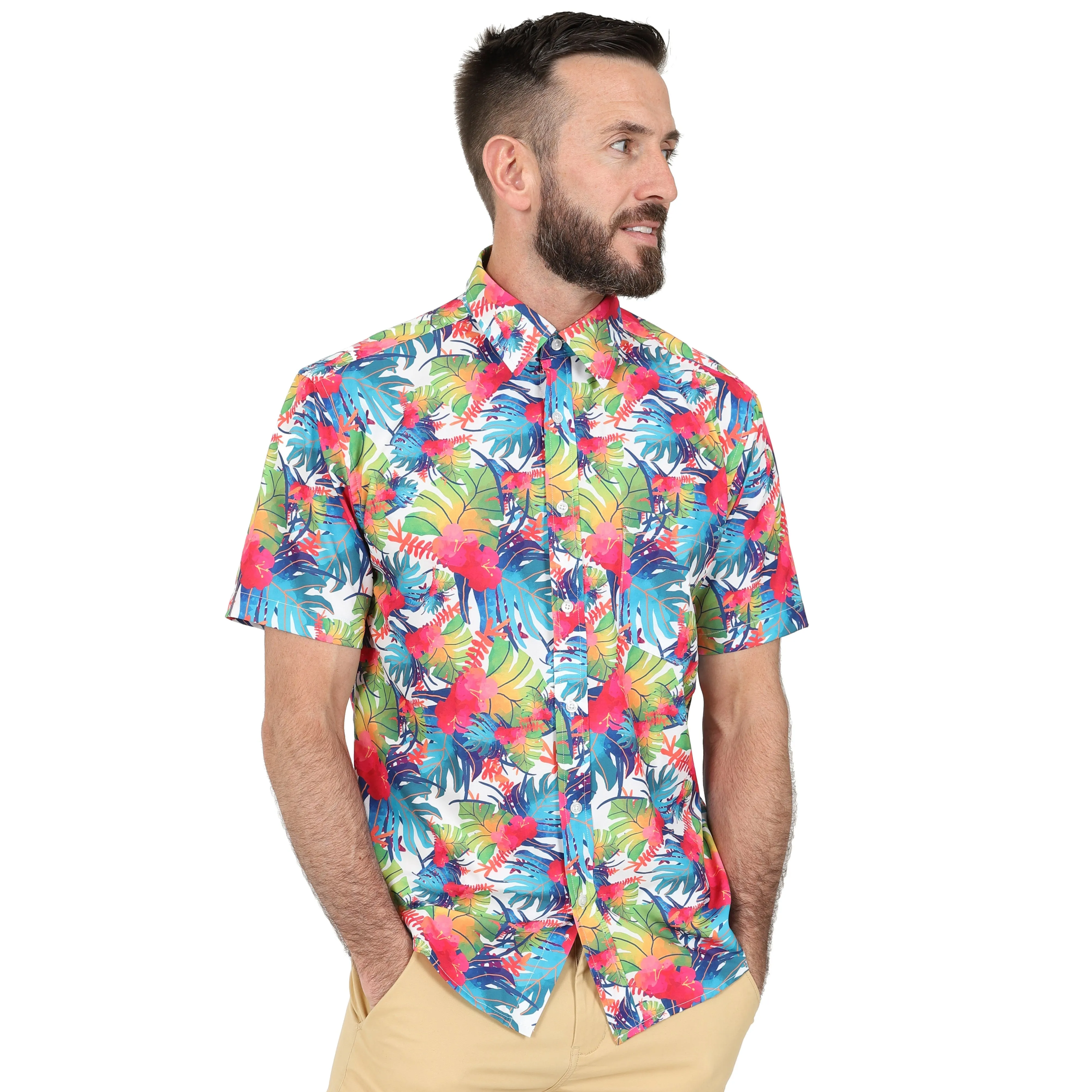 Men's Short Sleeve Hawaiian Shirt - Campervan