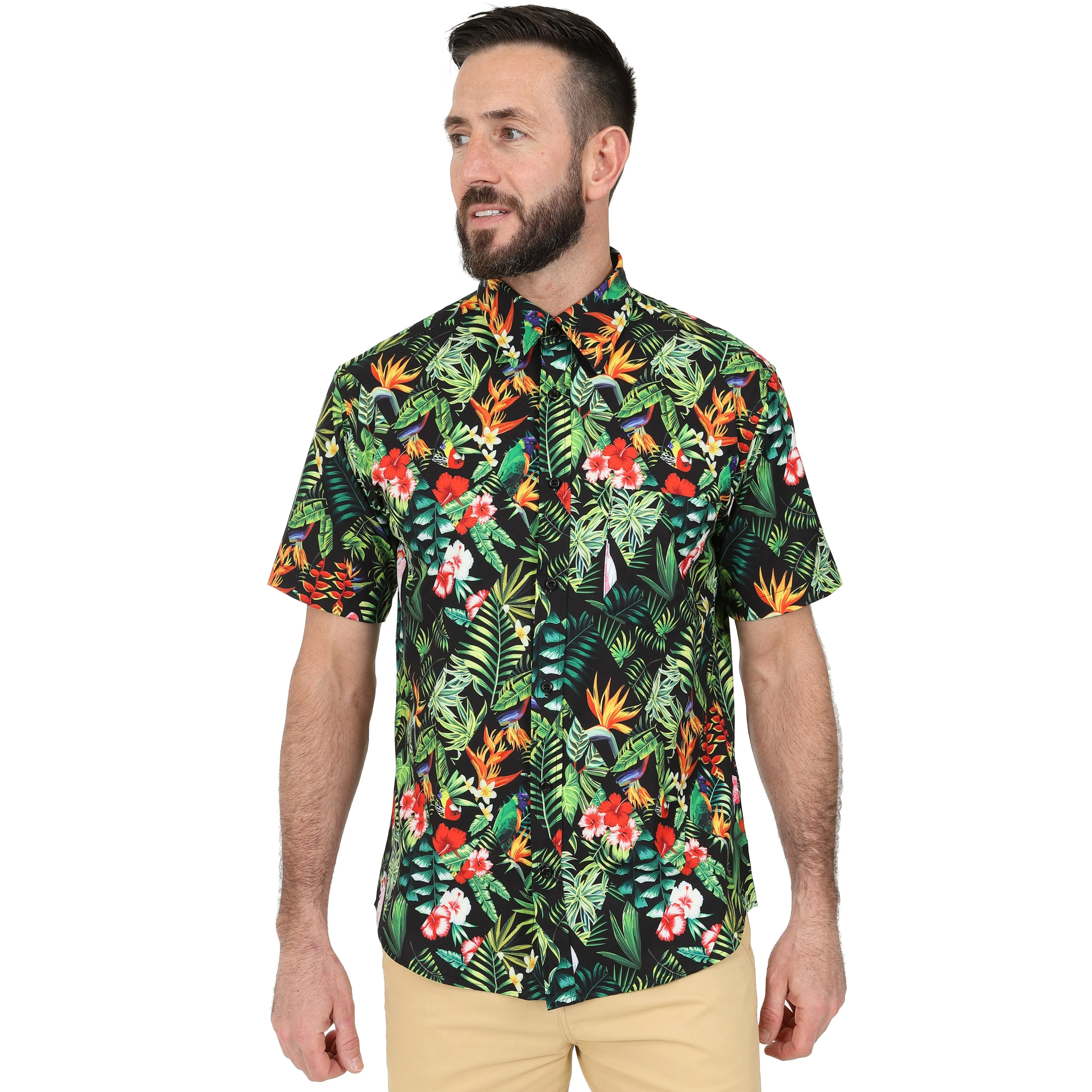 Men's Short Sleeve Hawaiian Shirt - Campervan